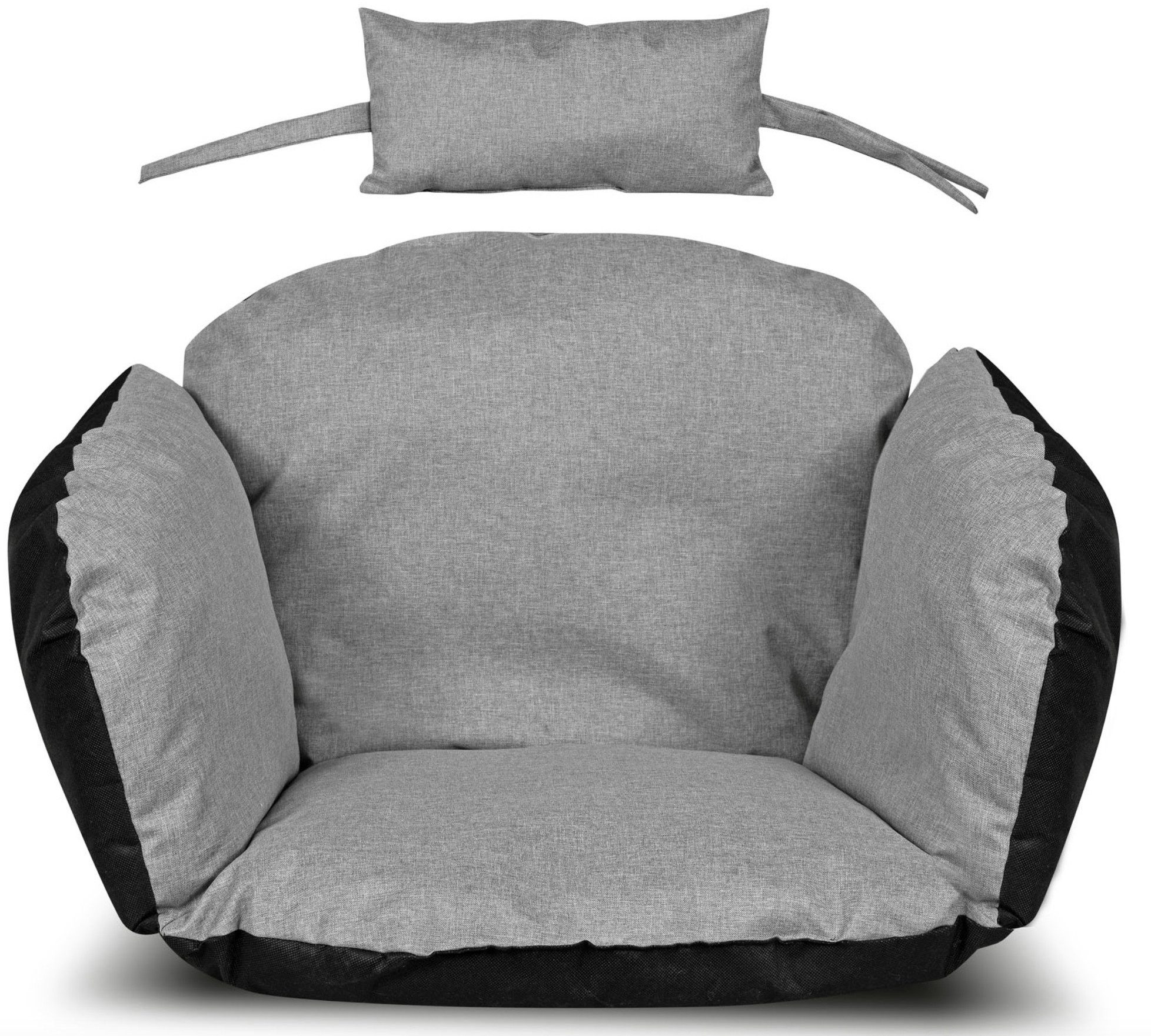 KomfortHome Stuhlkissen Auflage für Hängesessel, Für Sitz + Rückenlehne 113x112 cm, Silikonfüllung, wasserdichtes Material