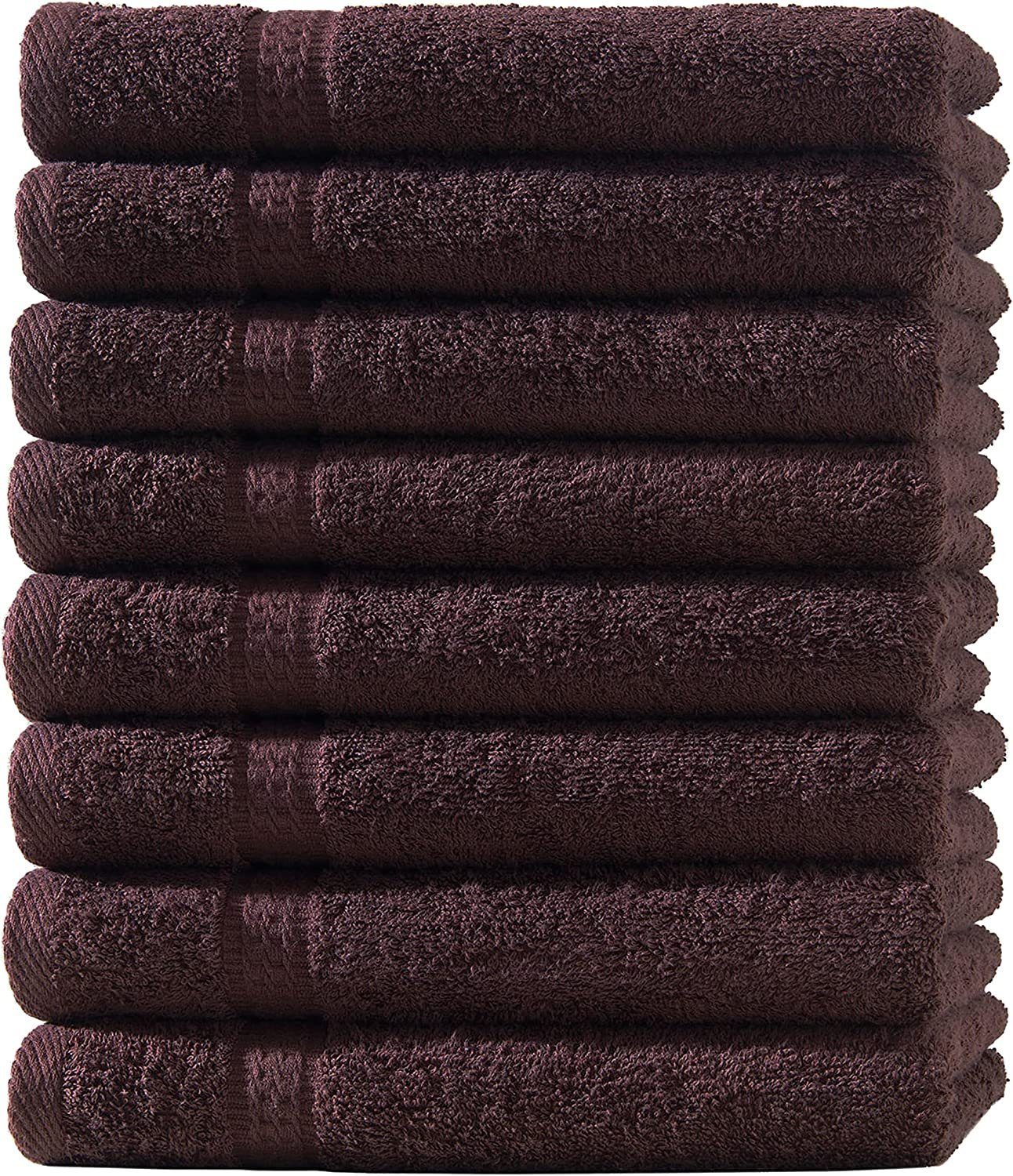 Handtuch Frotteeware Uni Handtuchset, Handtücher mit Bordüre 100% Baumwolle