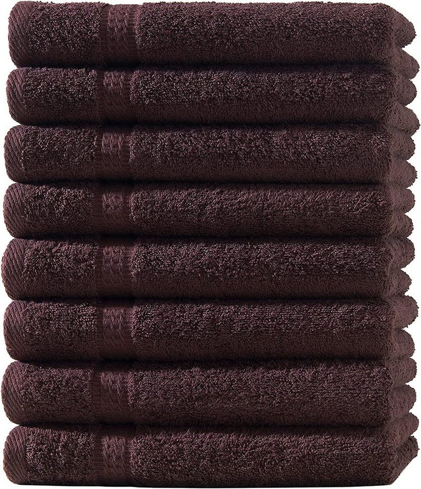 soma Handtuch Frotteeware Uni Handtuchset, Handtücher mit Bordüre 100%  Baumwolle, Baumwolle (1-St)