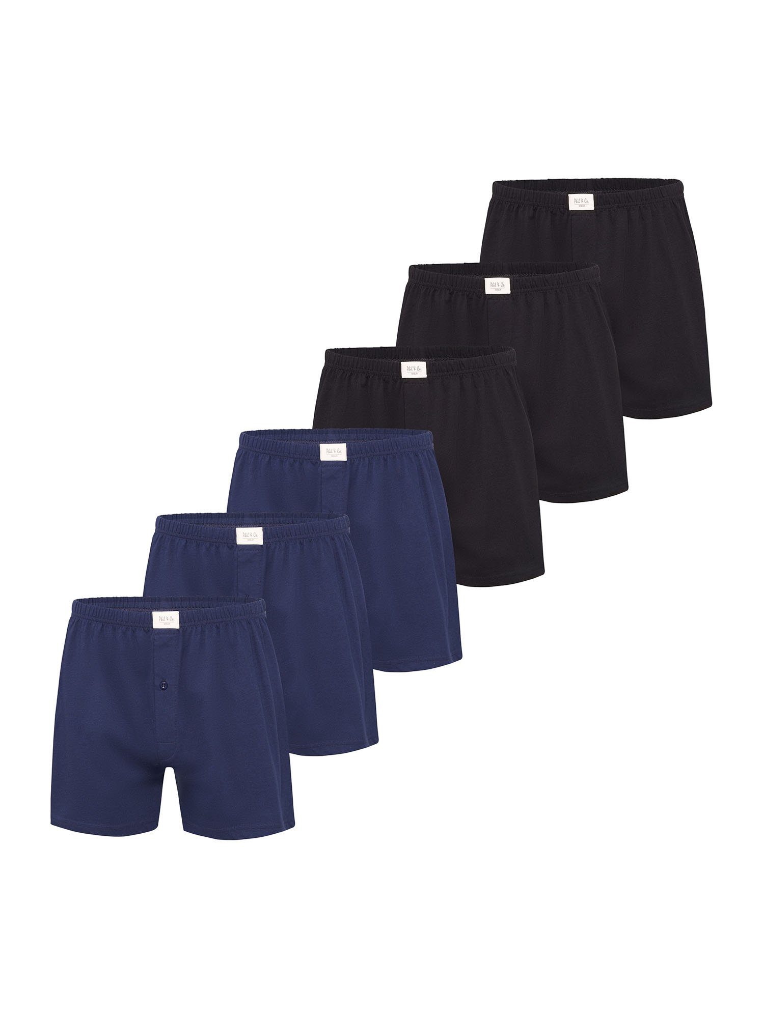 Phil & Co. Boxer Jersey Loose Fit (6-St) black-navy