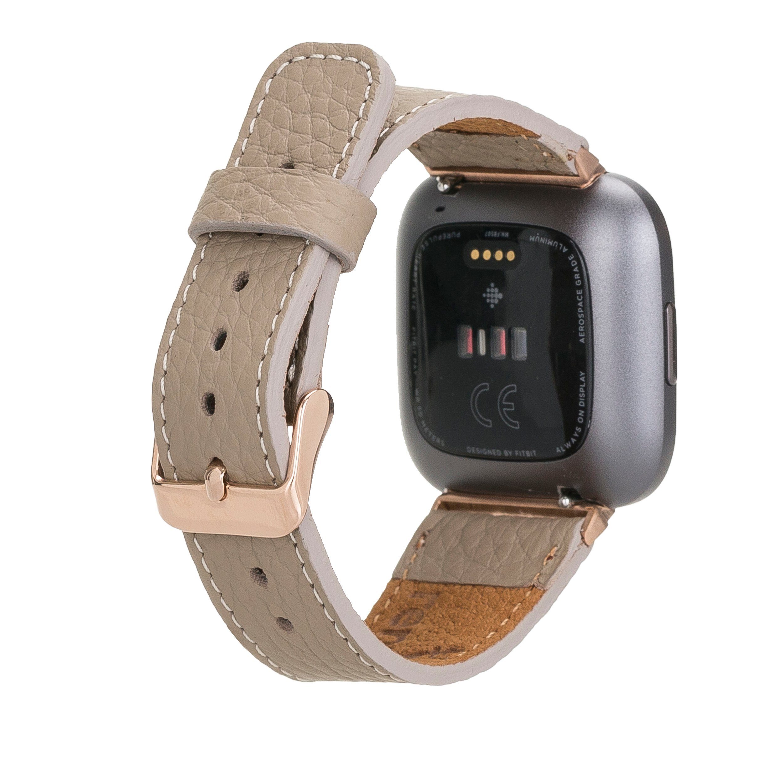 Renna Leather Smartwatch-Armband Fitbit Versa 4 / 3 / Sense & 2 Armband Ech günstig online kaufen