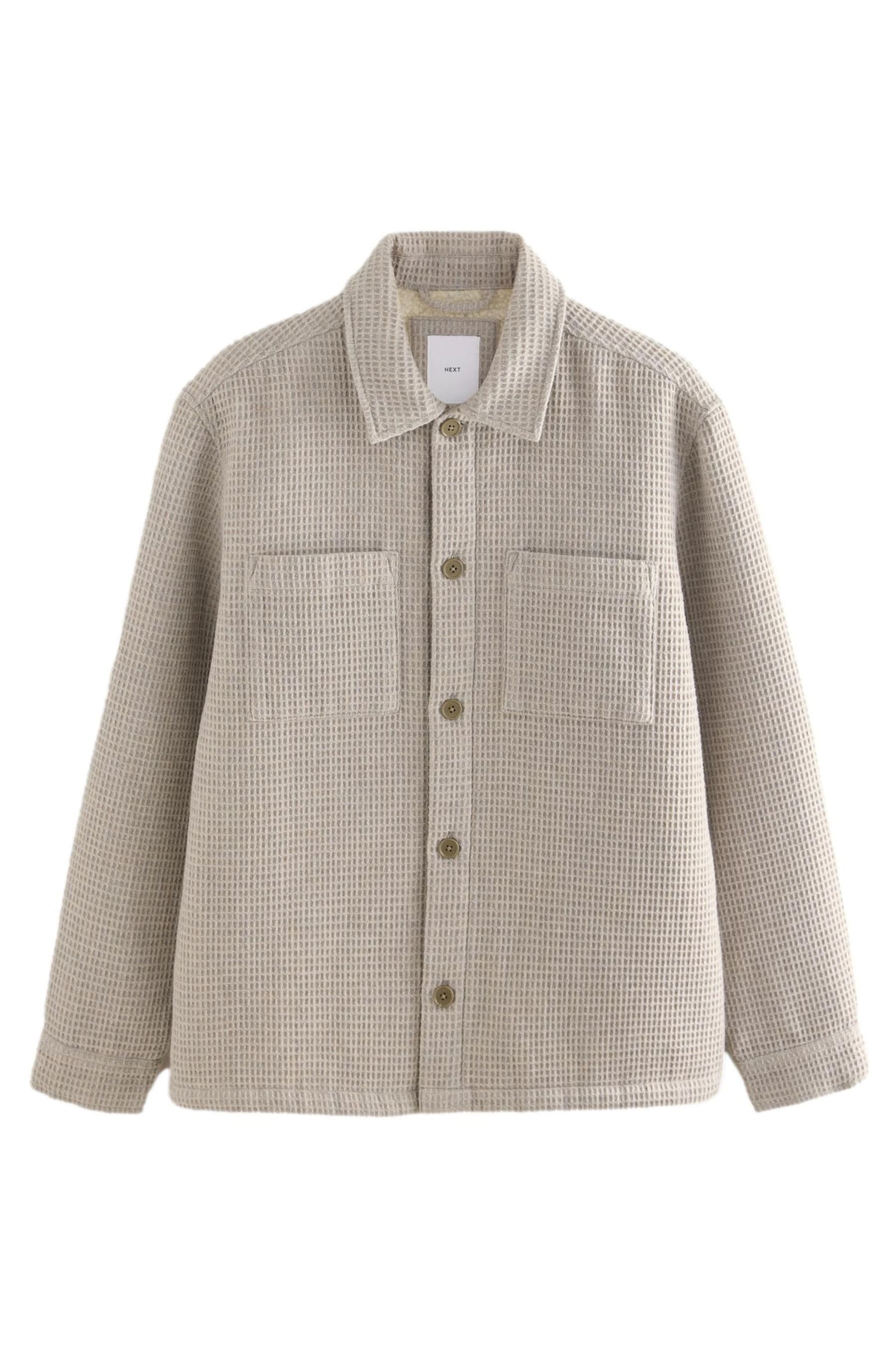 Hemdjacke Hemdjacke mit Waffelstruktur und Borgfutter