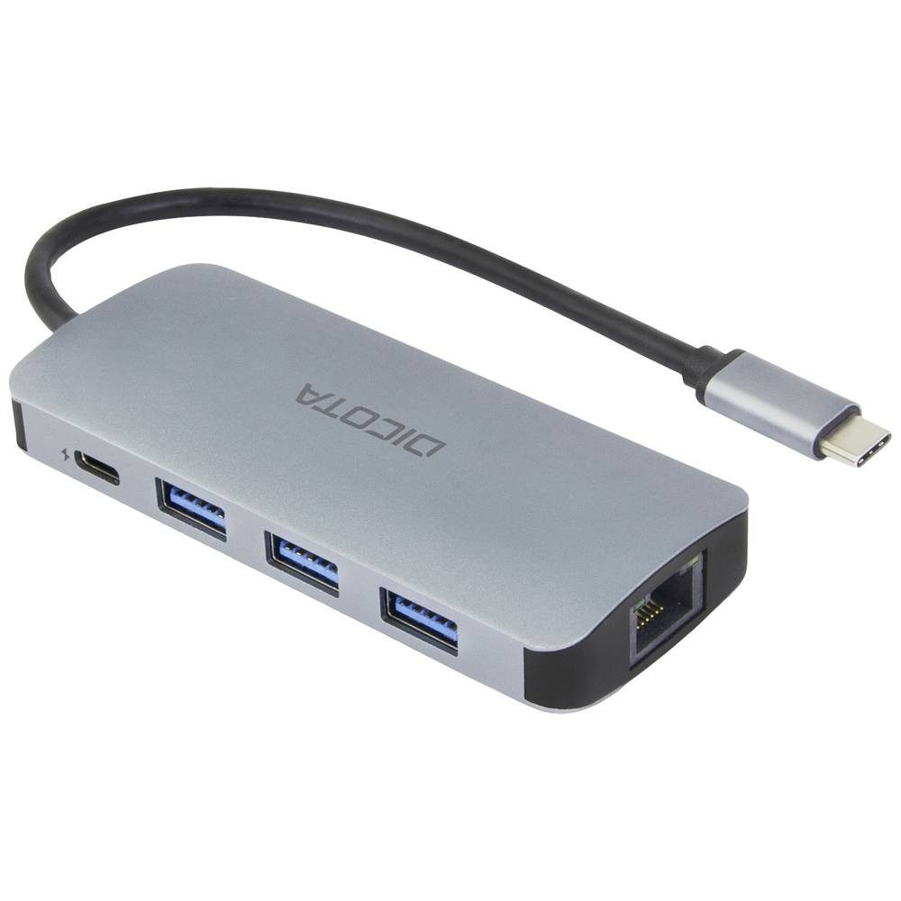DICOTA Laptop-Dockingstation USB-C® (USB 3.2 Gen 2) Multiport Hub D32062