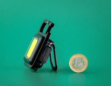 PRECORN LED Taschenlampe Mini Notlicht Anhänger COB Arbeitsleuchte Wiederaufladbar, 800 Lumen