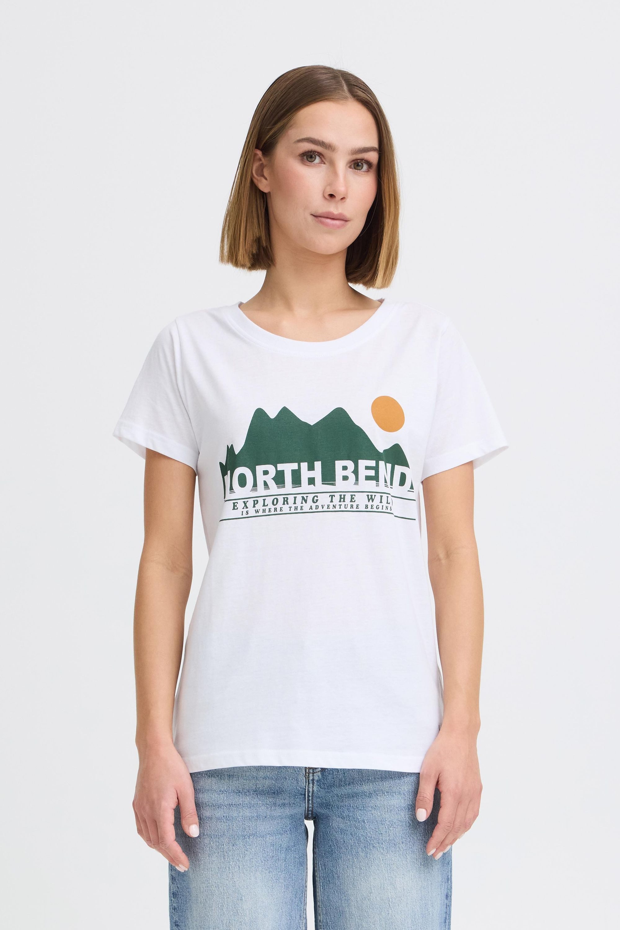 North Bend Rundhalsshirt NBCash W Sportliches bedrucktes T-Shirt