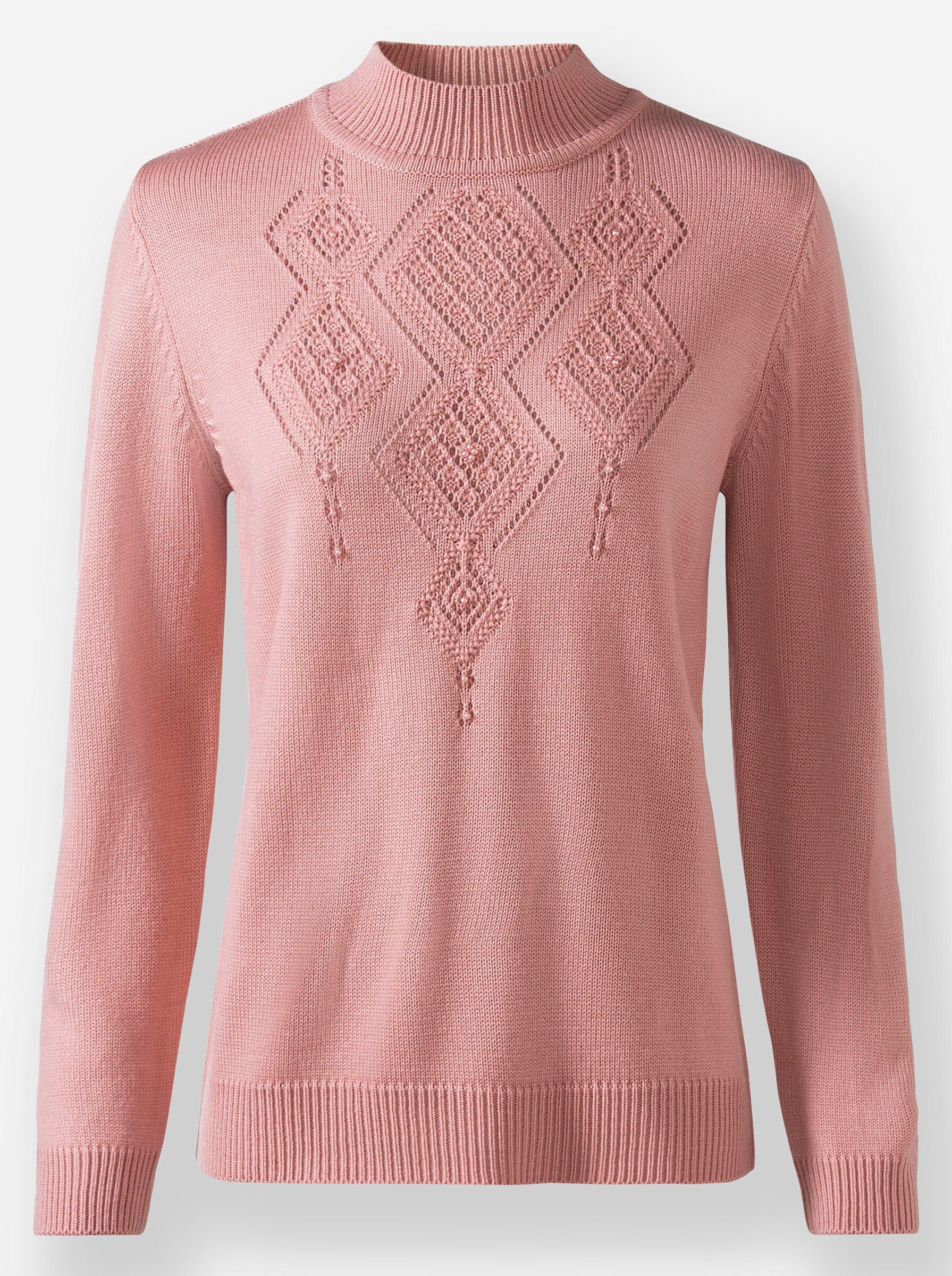 Witt Strickpullover Pullover Langarm Ajour, Jersey
