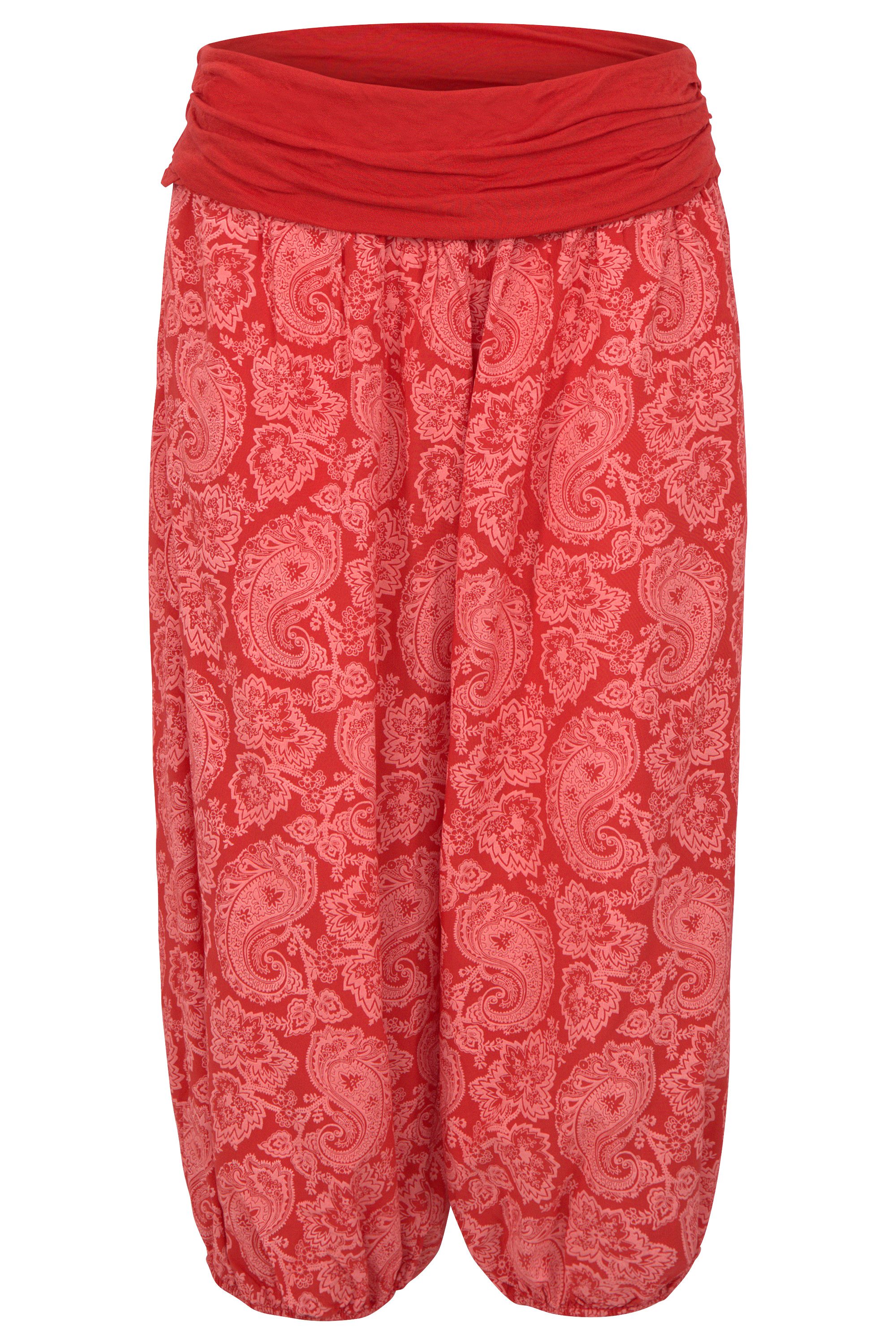 malito more than fashion Haremshose malito Damen Capri Hose mit Orient Print, Haremshose zum Tanzen, Haremshose Knielang