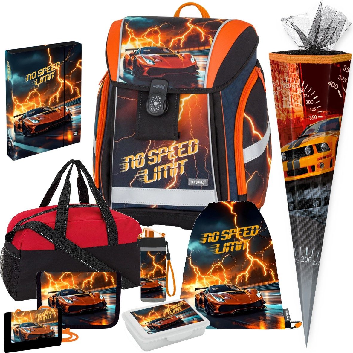 OXYBAG Schulranzen 1.Klasse Jungen in unterschiedlichen Sets (9-tlg)