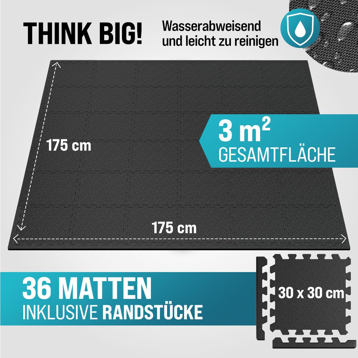 monzana Bodenschutzmatte, 36-St., Rutschfest EVA-Schaumstoff Bodenschutz Tr günstig online kaufen
