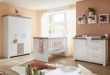 Mäusbacher Babyzimmer-Komplettset Stralsund, (Set, 3-St., Bett, Wickelkommode, Schrank)