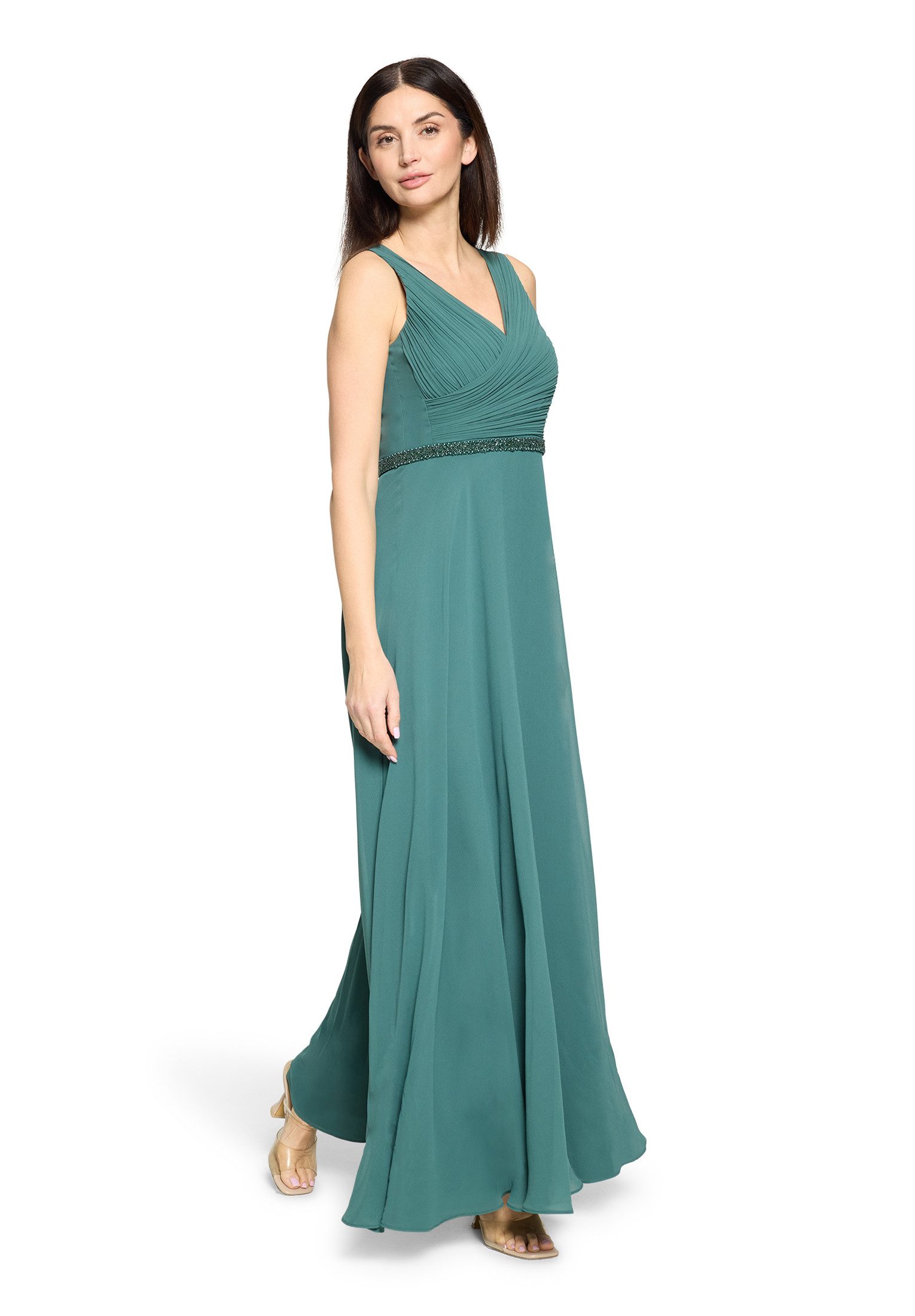 Vera Mont Abendkleid Damen mit Plissee Dekoelemente