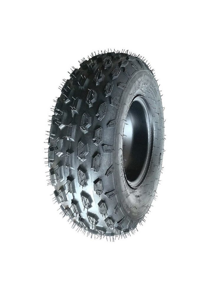 FunSport-Factory Kinderfahrzeug-Räder Komplettrad Quadreifen 19x7-8 Reifen 3-Loch Felge Schwarz rechts, Noppen-Profil, hoher Grip, für Quads, robust & langlebig