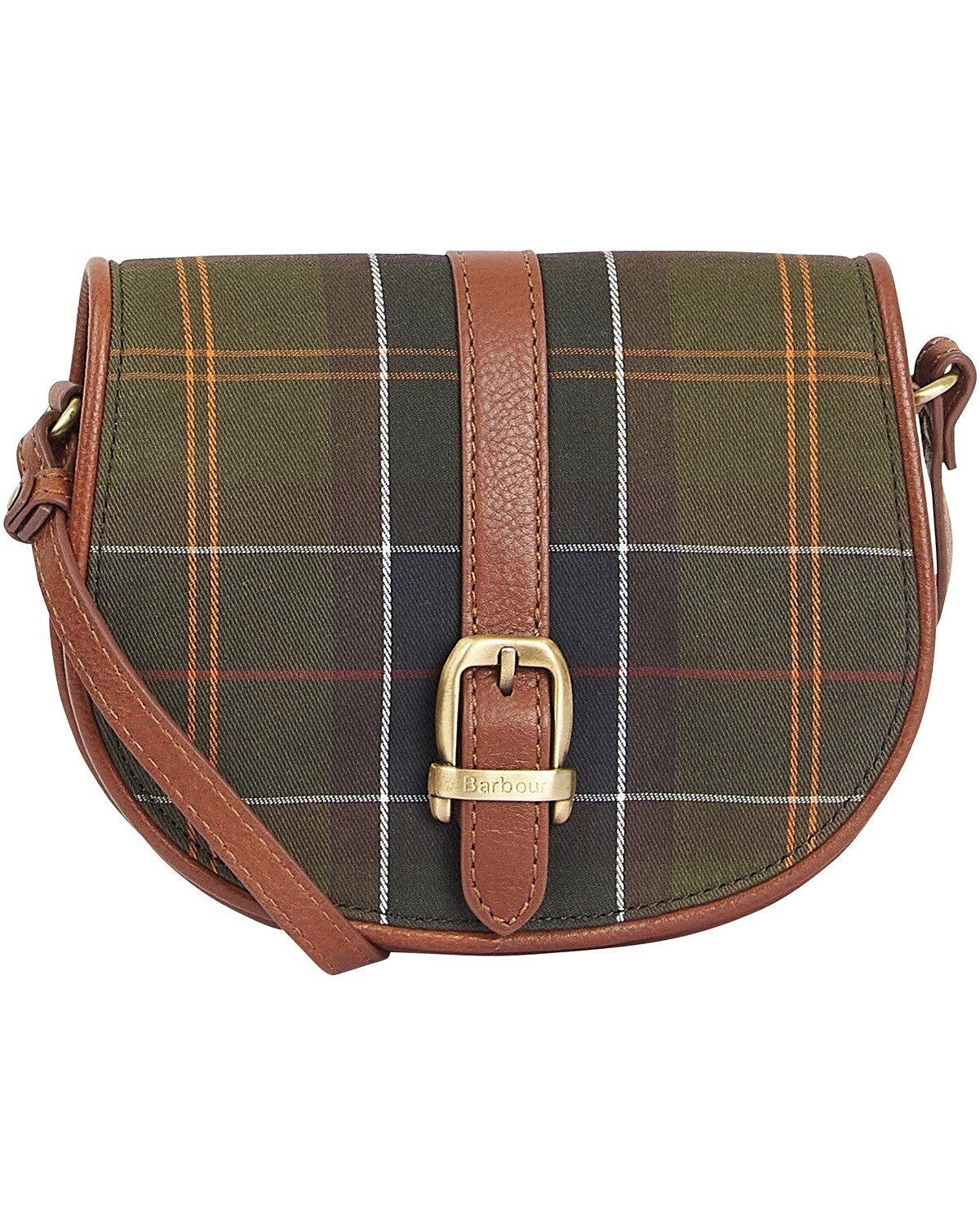 Barbour Reisetasche Leder Saddlebag Katrine Tartan