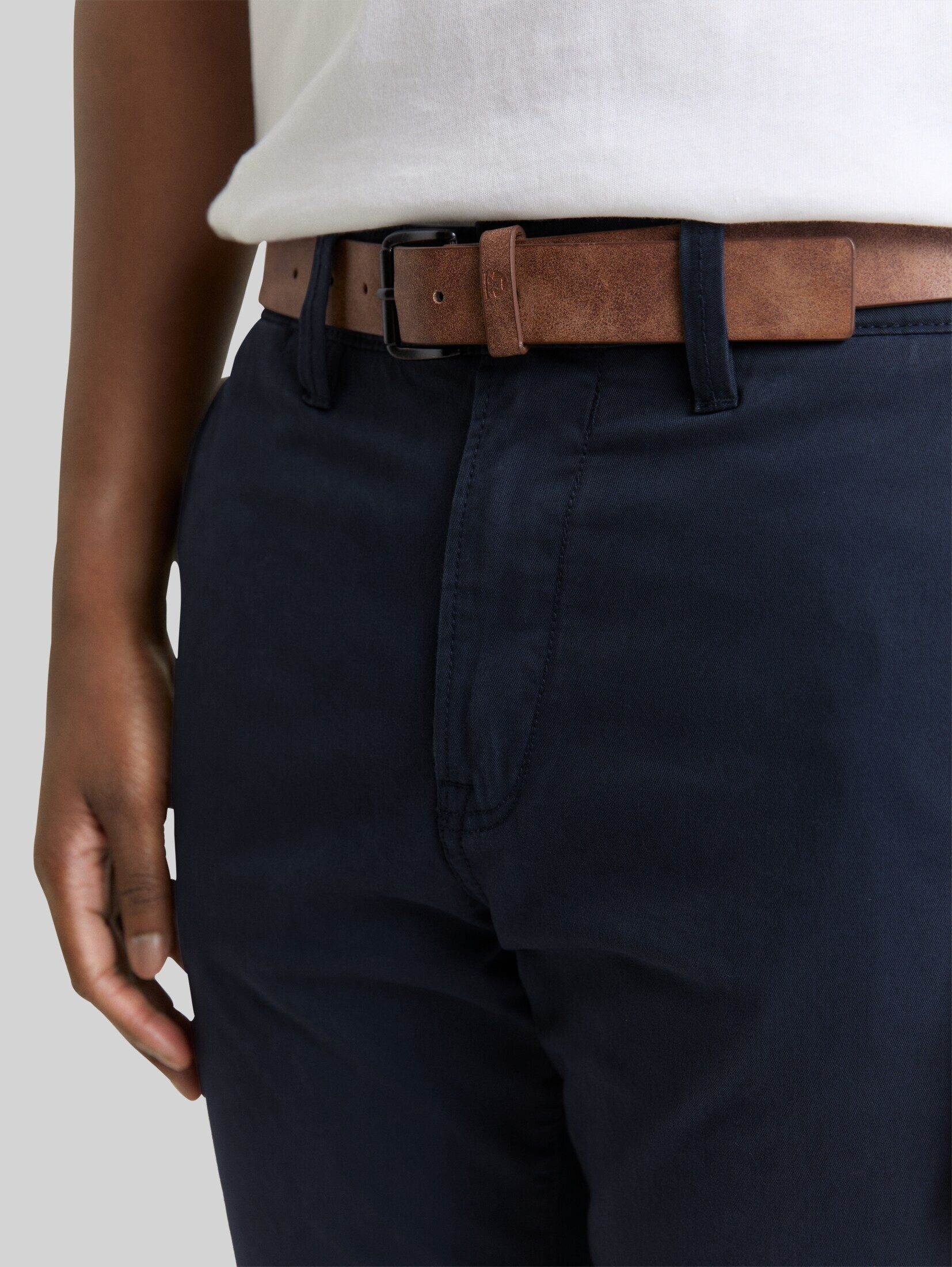 TOM TAILOR Denim Chinohose Hosen & Chino Slim Chino Hose mit Gürtel – Bild 5 von 5
