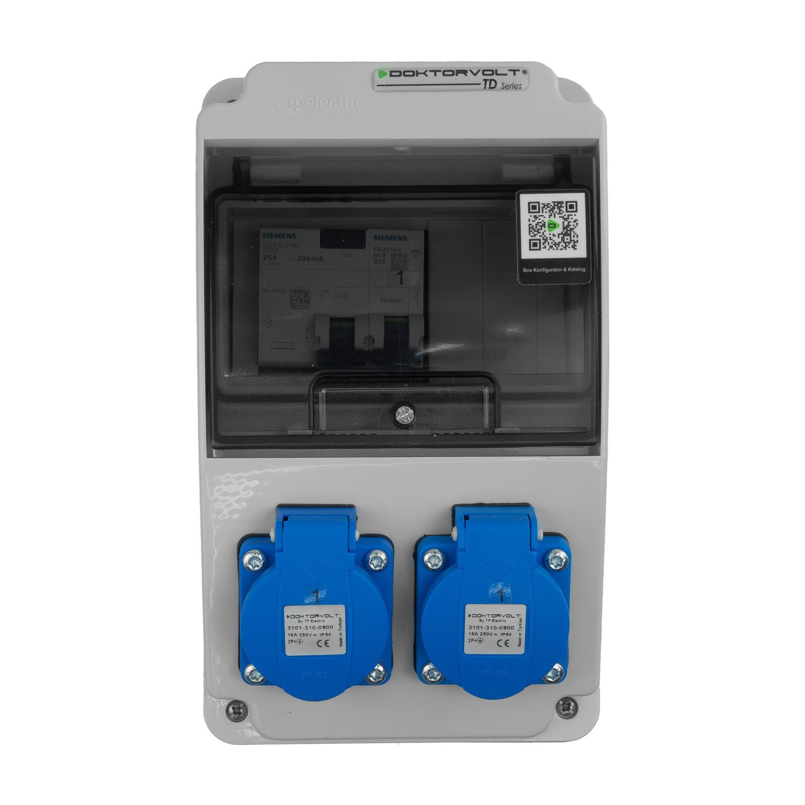 Doktorvolt Stromverteiler Baustromverteiler Stromverteiler XS-S/FI Siemens Schutz Komplett