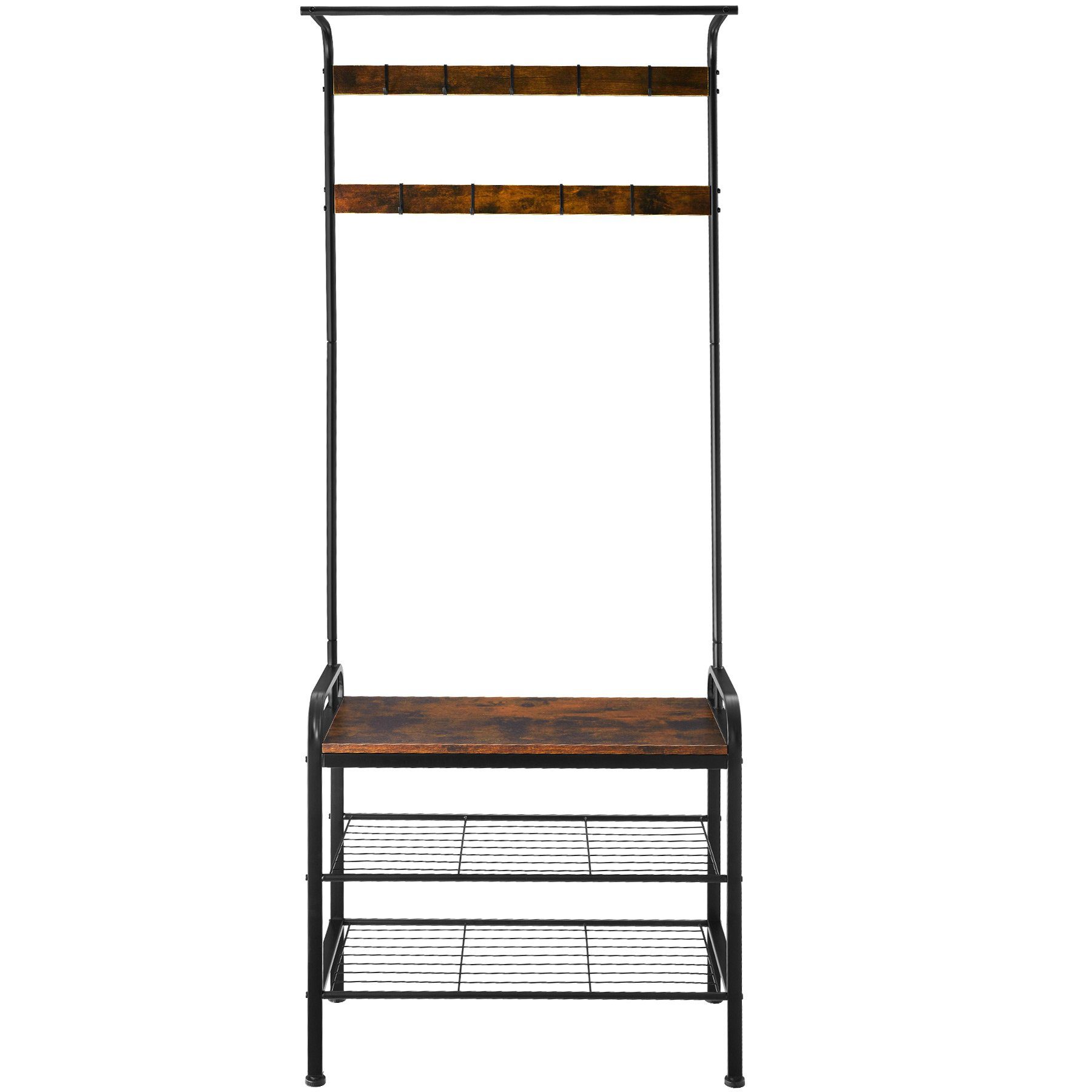 tectake Garderobe Wichita, inklusive Kippschutz, 73,5 x 36 x 184 cm günstig online kaufen