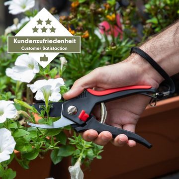 PRETEX Kombischere Gartenschere mit Sicherheitshebel, (1-tlg), Gartenschere mit Sicherungshebel, Antihaftbeschichtung
