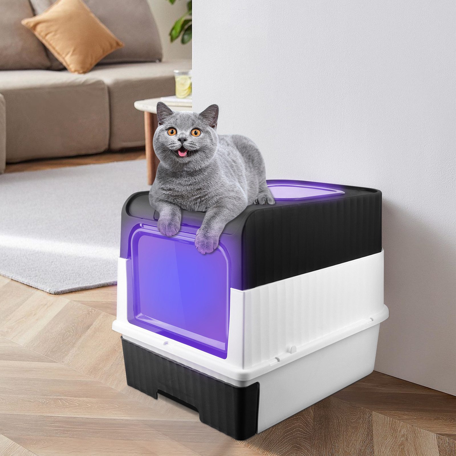JEOBEST Katzentoilette Katzenklo, Katzentoilette mit UV-Sterilisation, Deod günstig online kaufen