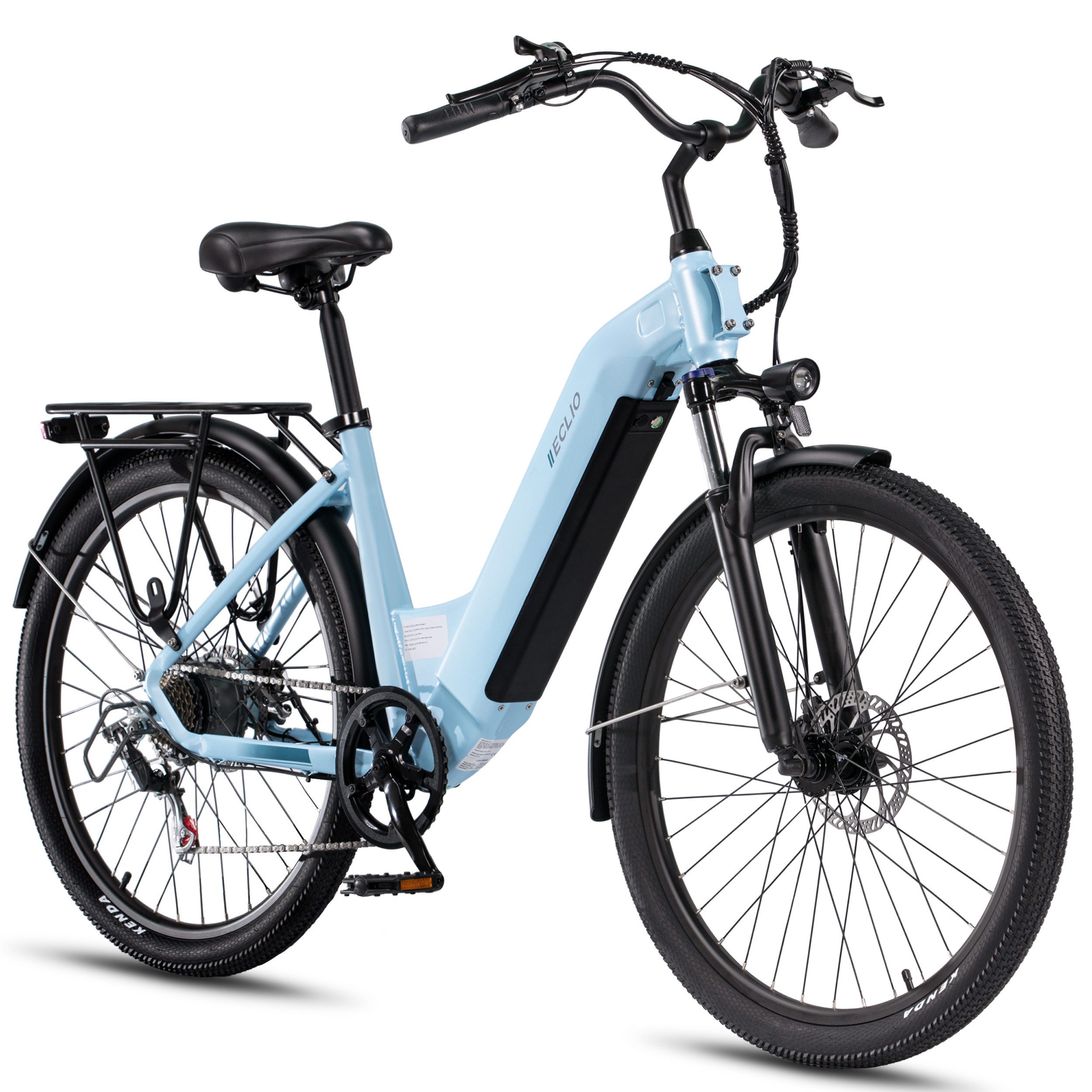 Vankel E-Bike Cityrad e bike für herren 26 zoll 18.2AH 36V 655WH damen 120km Elektrofahrrad, Kettenschaltung, Heckmotor, 655 Wh, (Beleuchtungsset mit Batterieladegerät, Batterieschlüssel, Werkzeug), Komfortables Stadtrad mit Scheibenbremsen & 26" Bereifung für Pendler