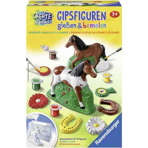 Ravensburger Kreativset Create & Paint, Pferd, (Set), für tolle Gipsfiguren; FSC® - schützt Wald - weltweit