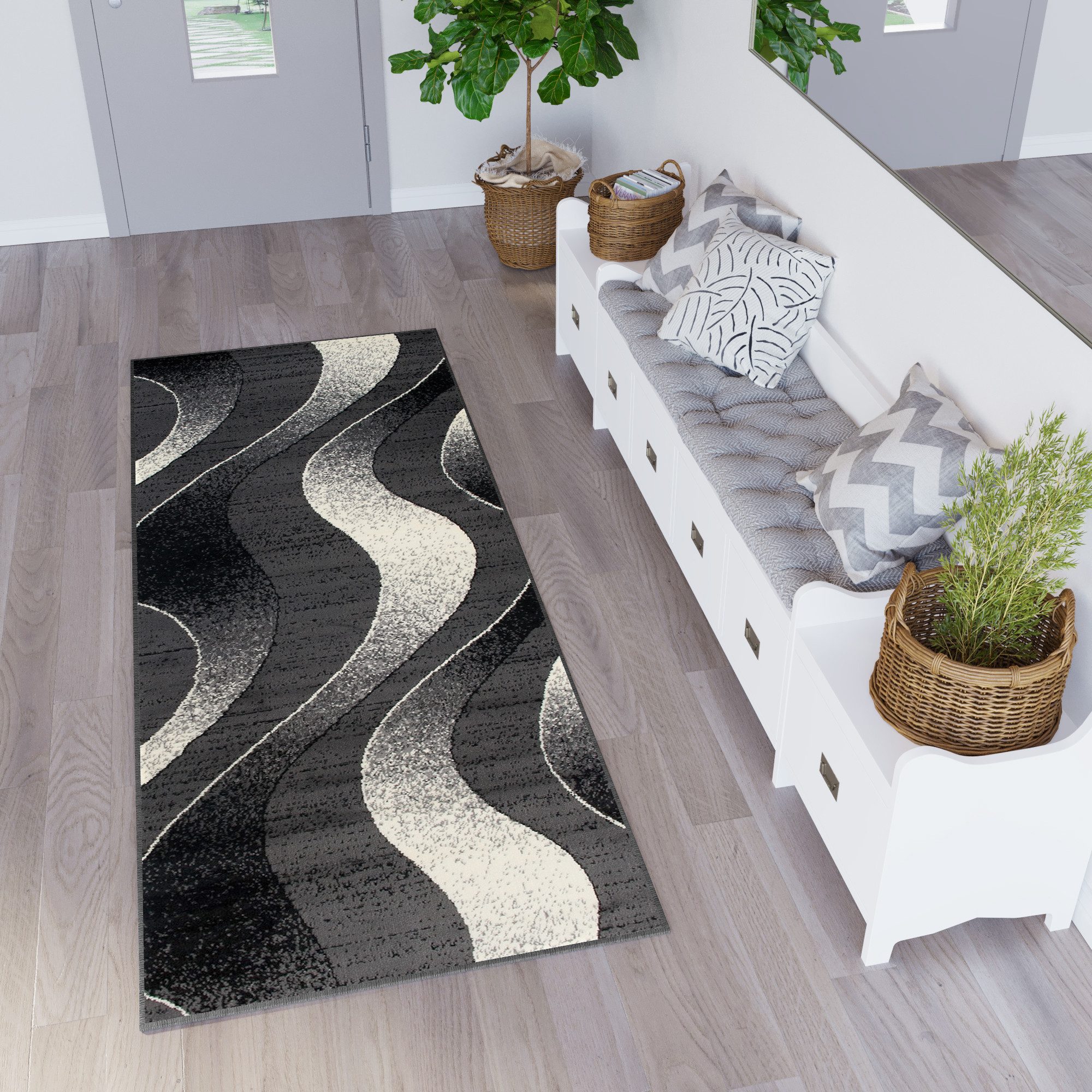 Tapiso Läufer DREAM, rechteckig, Höhe: 8 mm, Flur, Meterware, Korridor, Kurzflor