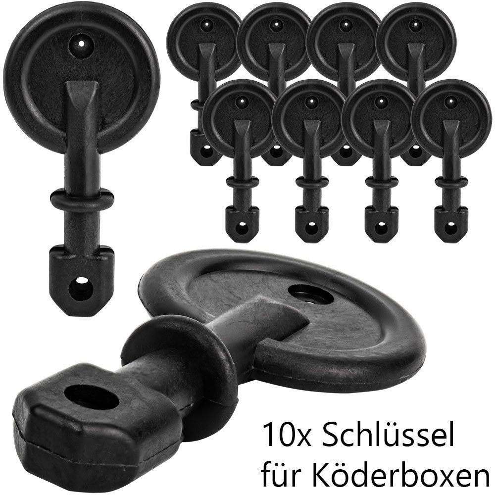 Lebendfalle 10x Schlüssel Zusatzschlüssel Ersatzschlüssel für Köderboxen Typ P