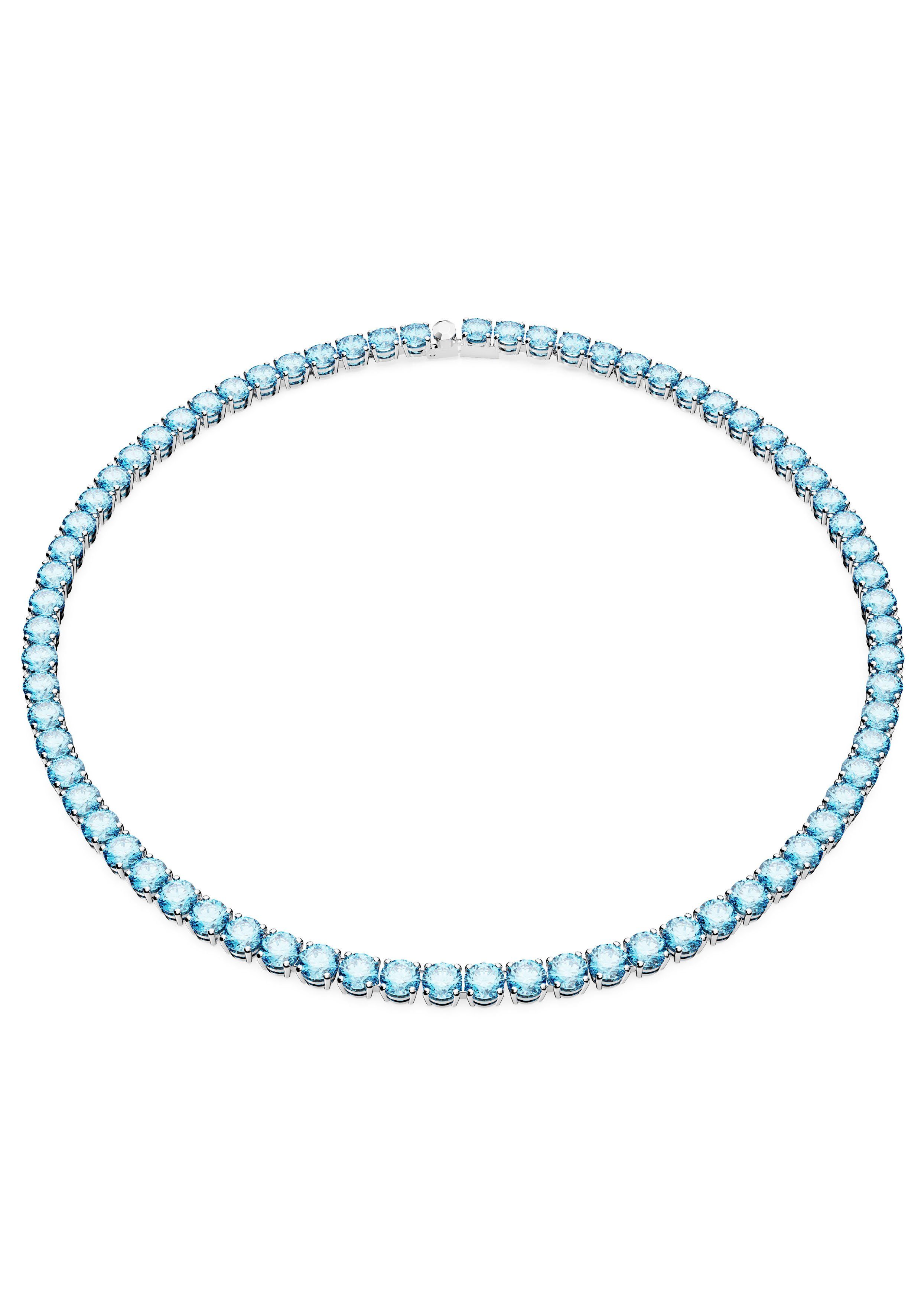 Swarovski Collier Matrix Tenniskette, Rundschliff, 5681799, mit Swarovski® Kristall blau-blau