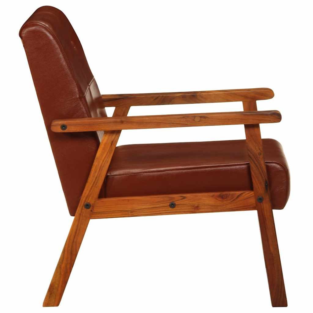 vidaXL Sessel Sessel Braun Echtleder (1-St)
