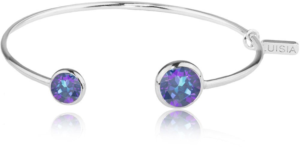 LUISIA® Armreif "Einreihiger Armreif Fjella mit zwei Kristallen von Swarovski®" (inkl. Schmuckbox)