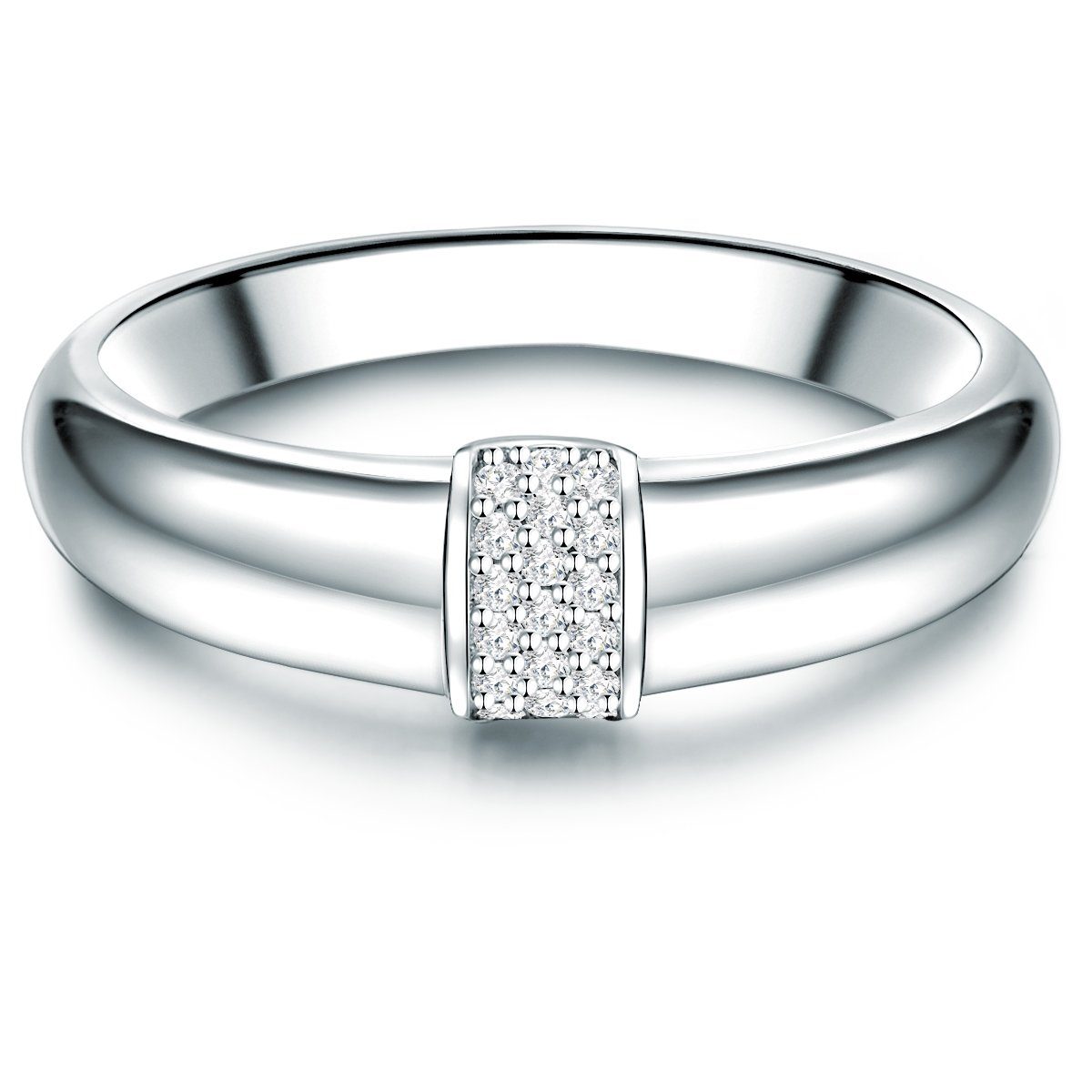 Trilani Silberring silber, mit Zirkonia im Brillant-Look