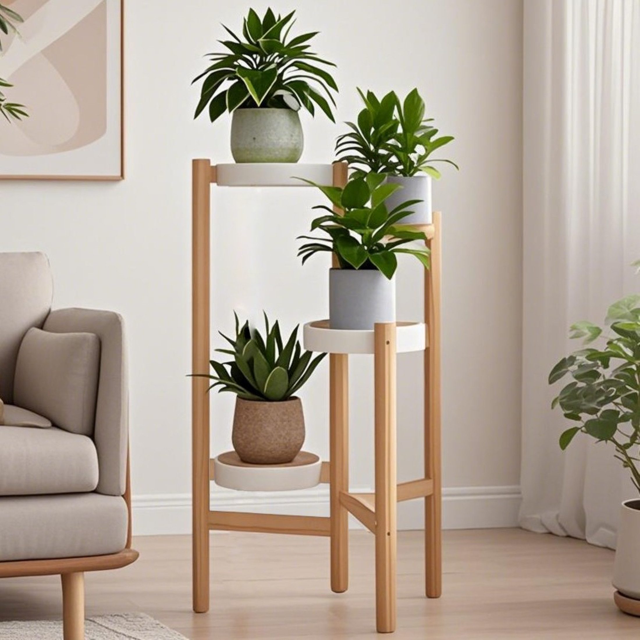 YINDN Blumenständer Pflanzenregal rund, Blumenregal, kleine günstig online kaufen