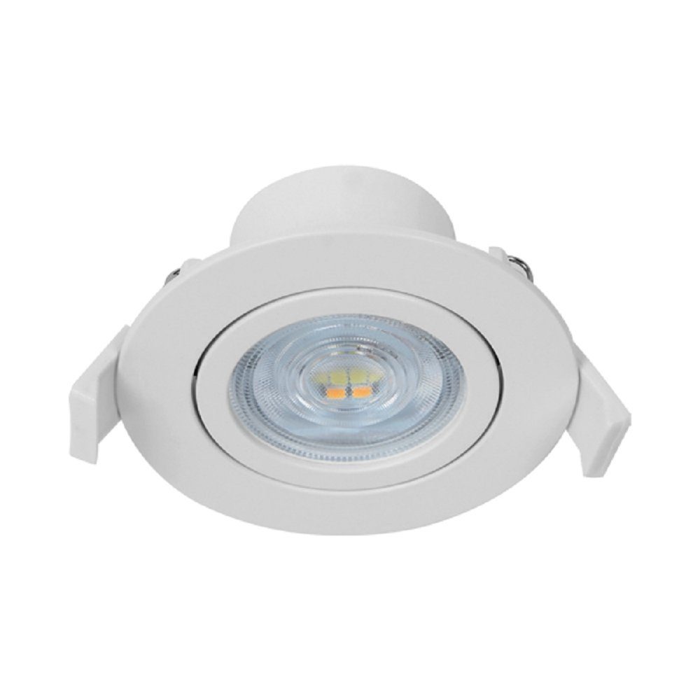 Braytron LED Einbauleuchte Einbauleuchte Schwenkbar Spot LED G1 7W 670 Lumen SQR Ø70mm Weiß