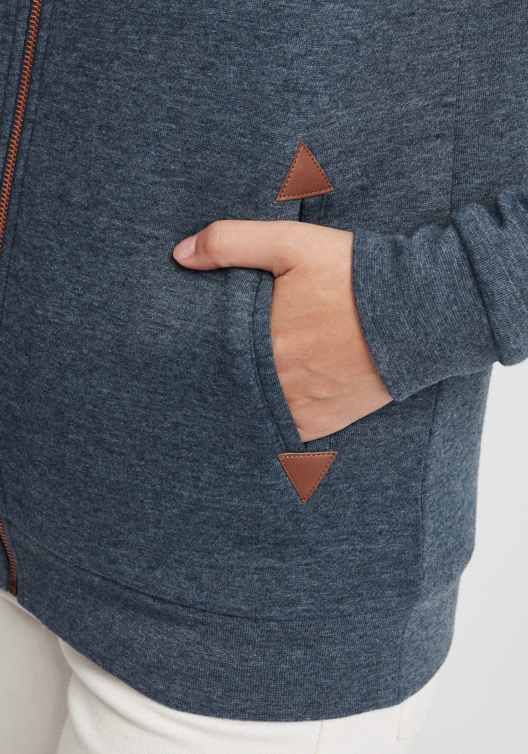 OXMO Kapuzensweatjacke OXVicky Sweatshirtjacke mit Teddyfutter
