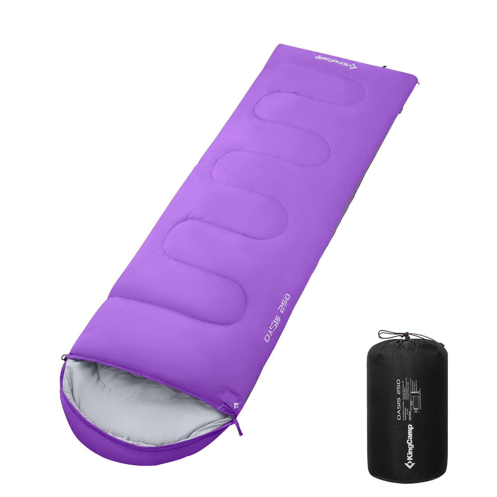 KingCamp Deckenschlafsack Decken Schlafsack Oasis 250 Sommer, Camping Outdoor 2,2m Lang&Breit -3°C