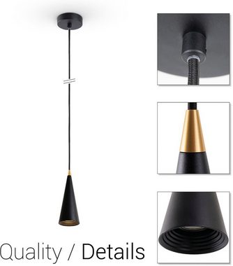 Paco Home Pendelleuchte ROLLINA, ohne Leuchtmittel, Hängeleuchte Esszimmer Küchenlampe Metall Industrial Design GU10