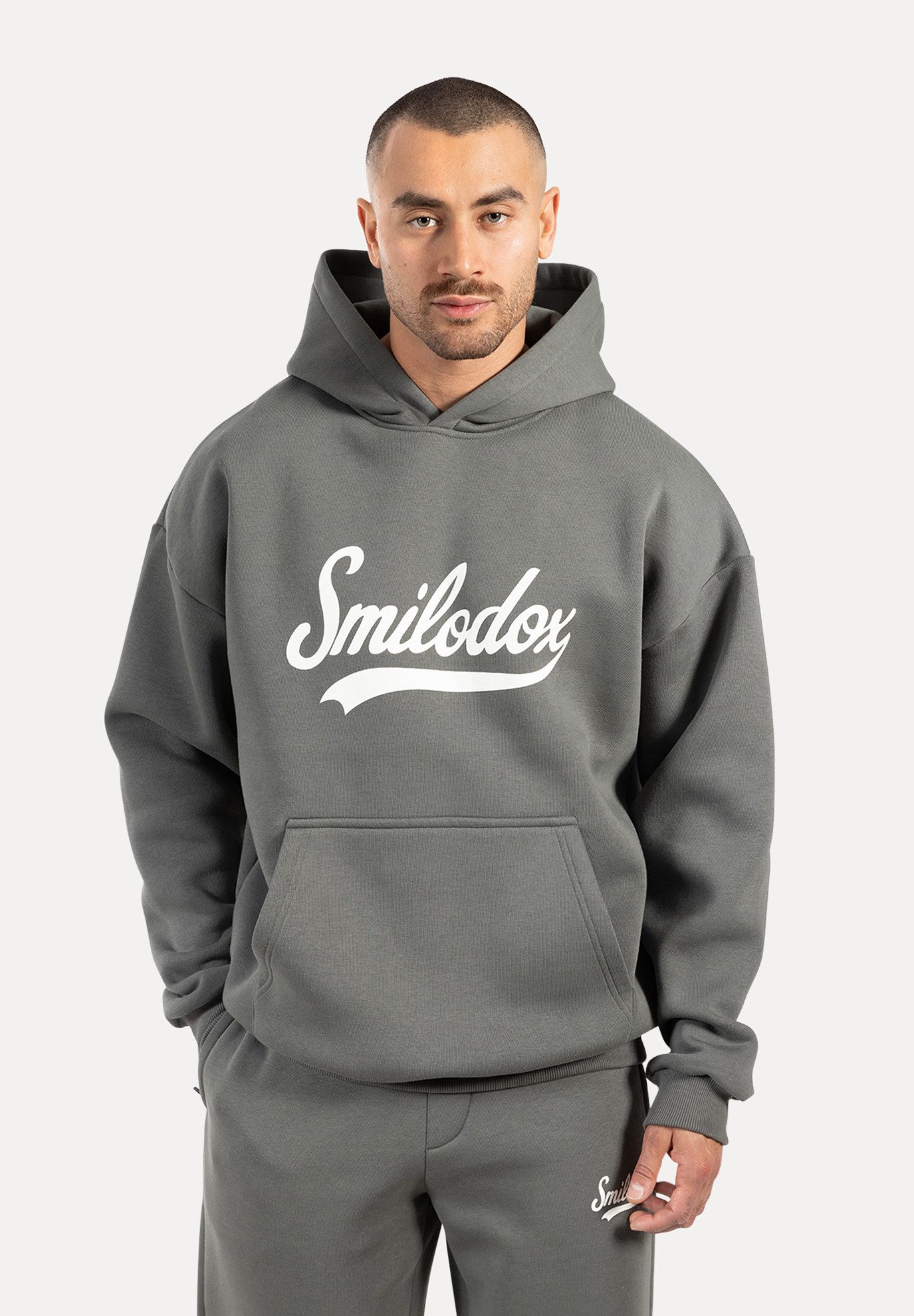 Smilodox Hoodie Lorik, Oversize Kapuzenpullover mit großem Frontprint auf d günstig online kaufen