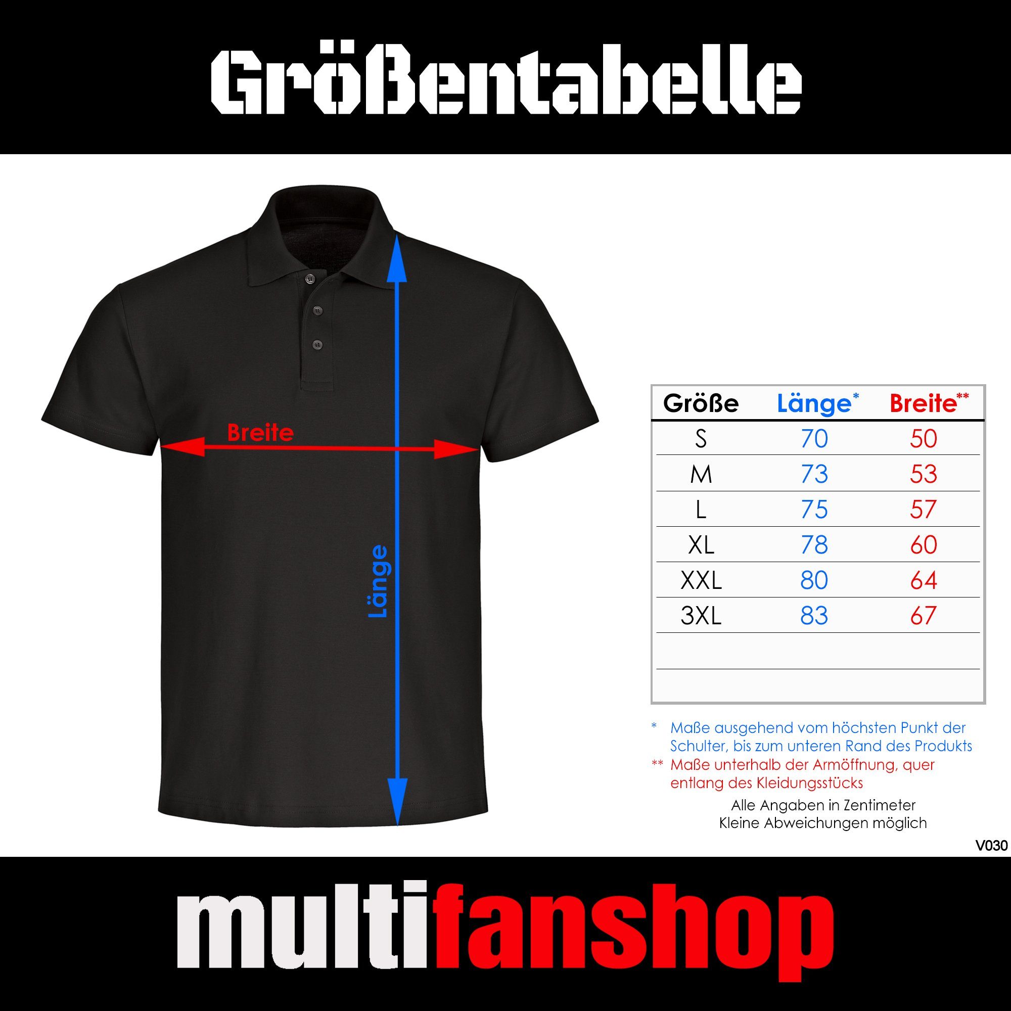 multifanshop Poloshirt Deutschland - Adler seitlich Gold - Polo günstig online kaufen