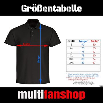 multifanshop Poloshirt Berlin blau - Brust & Seite - Polo