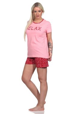 Normann Pyjama Damen Shorty Schlafanzug, Pyjama im Casual Look - 122 10 757