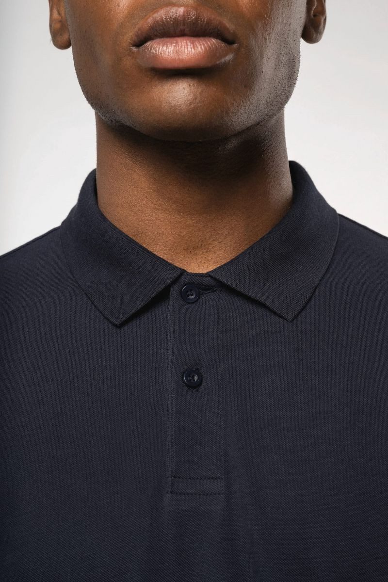 Kariban Langarm-Poloshirt Herren Piqué-Polohemd lange Ärmel Bio-180
