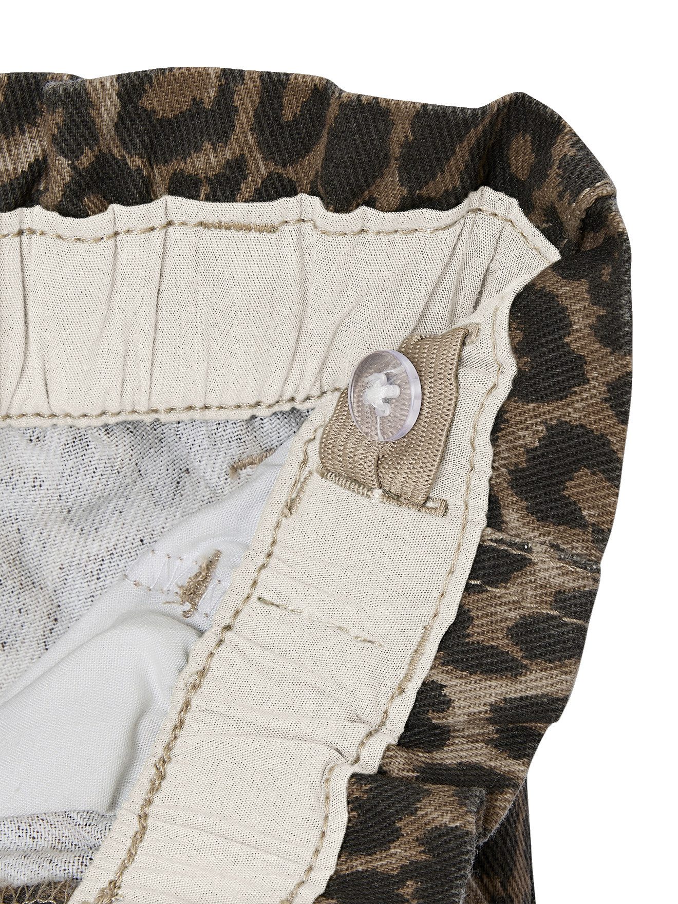 vertbaudet Paperbag-Hose Weite Mädchen Paperbag-Hose mit Leopardenmuster – Bild 4 von 5