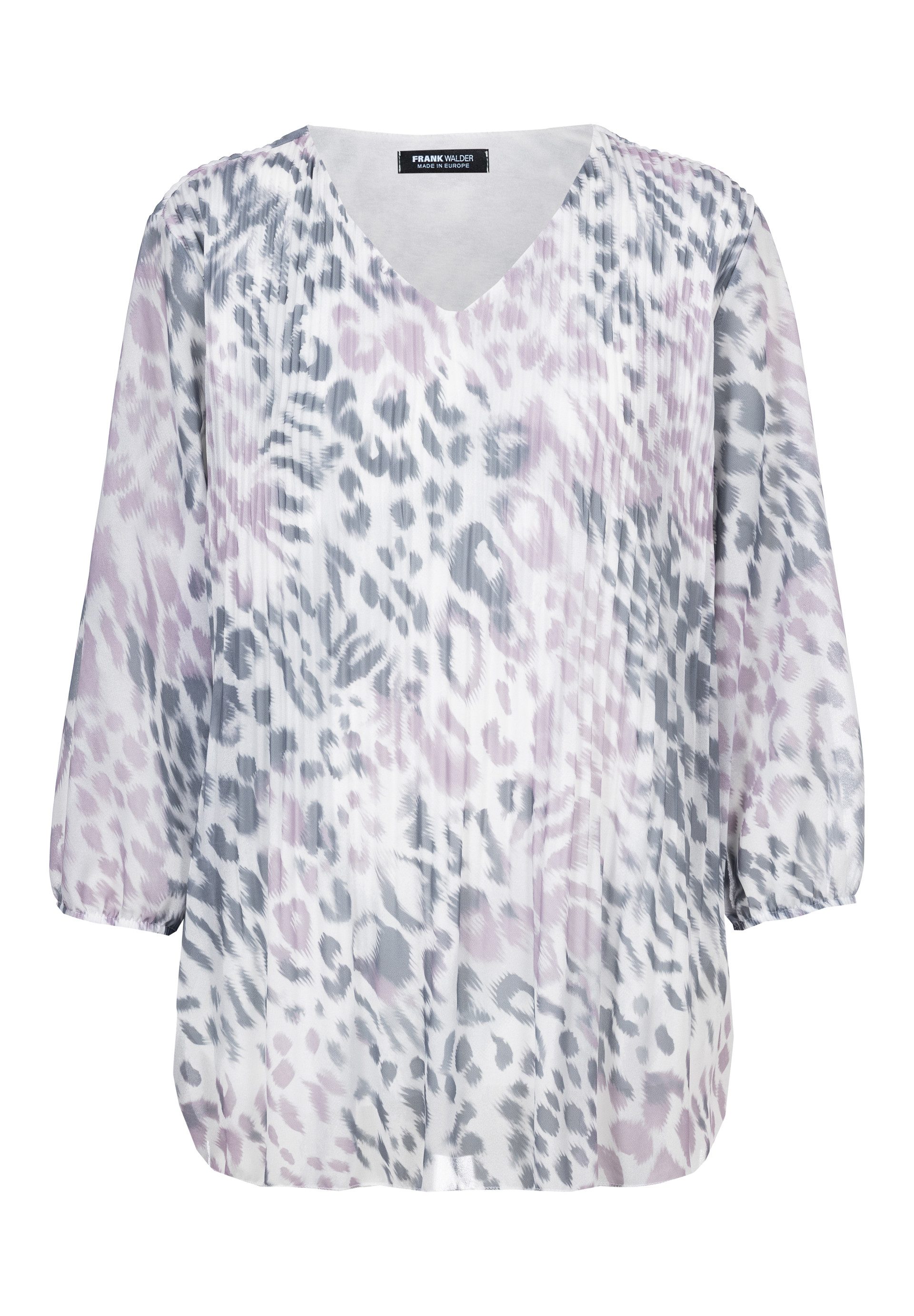 Klassische Bluse mit Plissee-Struktur