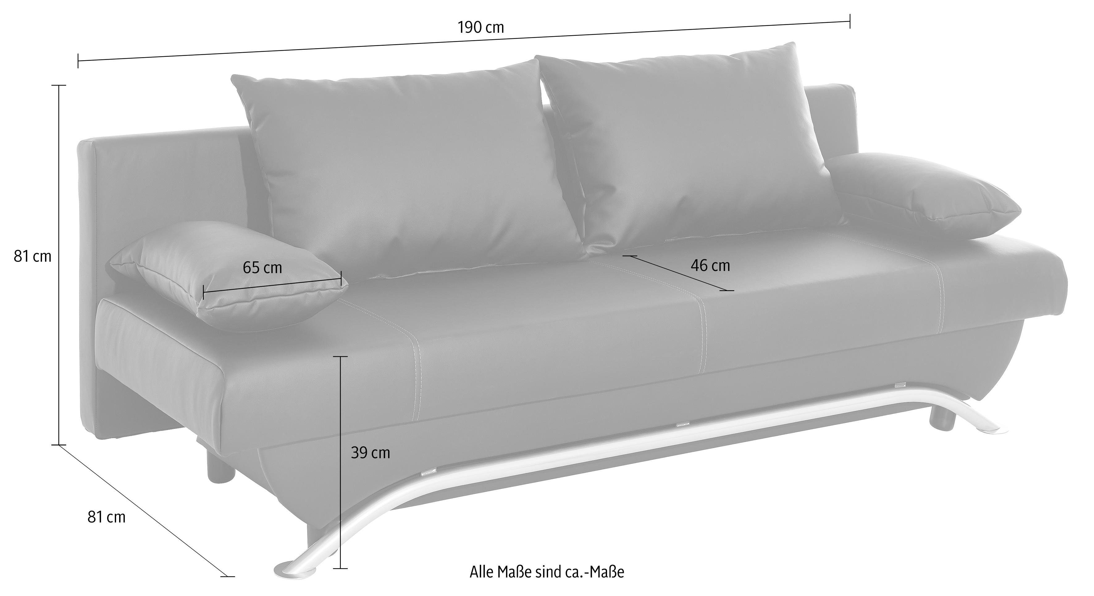 Jockenhöfer Gruppe Schlafsofa "Nancy", inklusive Bettfunktion und Bettkaste günstig online kaufen