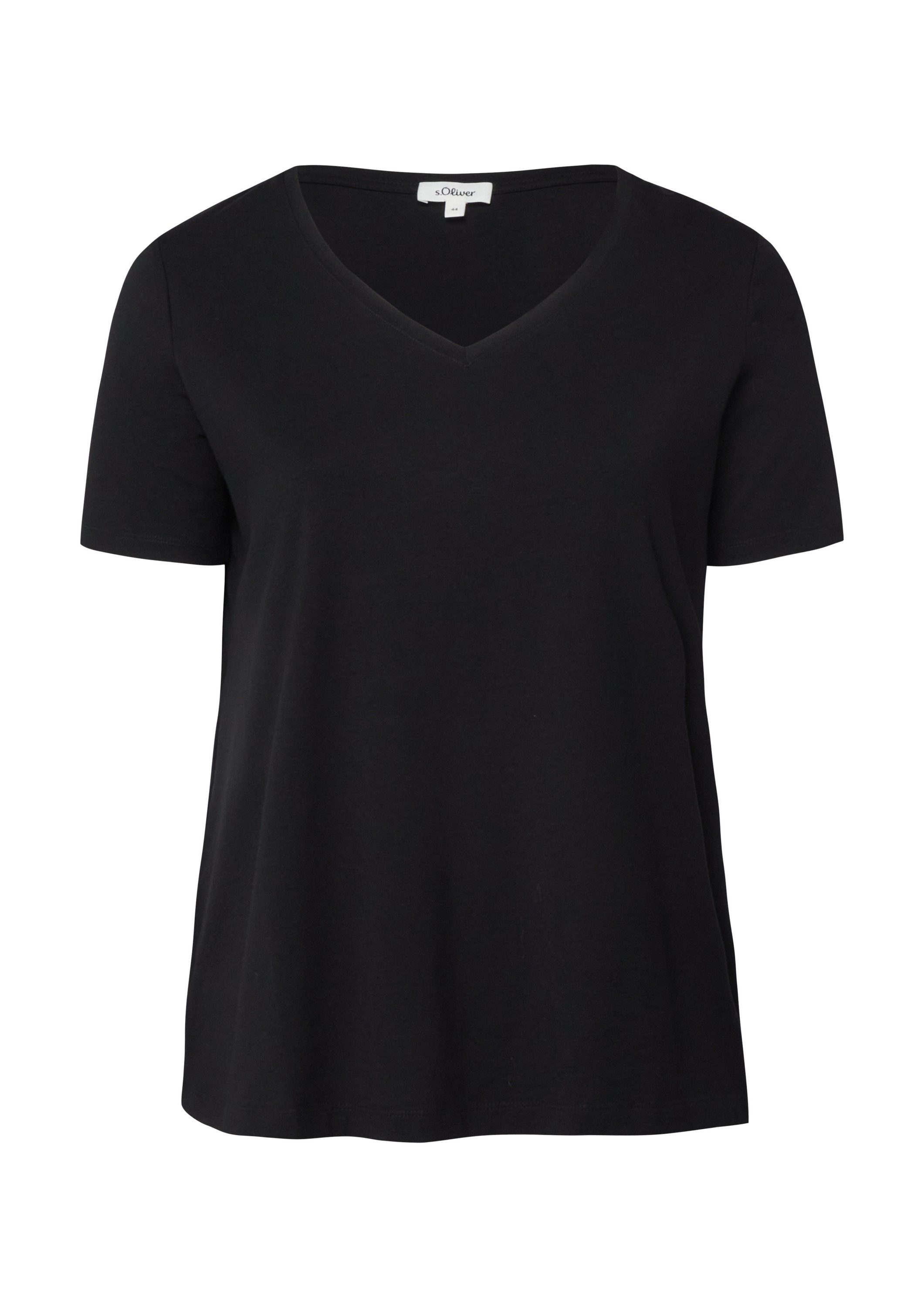 s.Oliver Kurzarmshirt T-Shirt Basic T-Shirt mit V-Ausschnitt günstig online kaufen