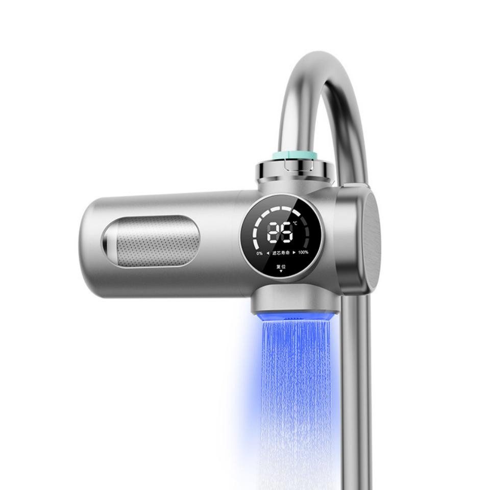 LIANNA Wasserhahn-Wasserfilter Wasserhahnfilter 12-lagig mit UV & Anzeige, Trinkwasserfilter Küche (Set, 1 St., 12-lagiger Filter, UV-Licht, Digitalanzeige, chlorreduziert), 12-lagiger Filter, UV-Licht, Digitalanzeige, reduziert Chlor im Wasser