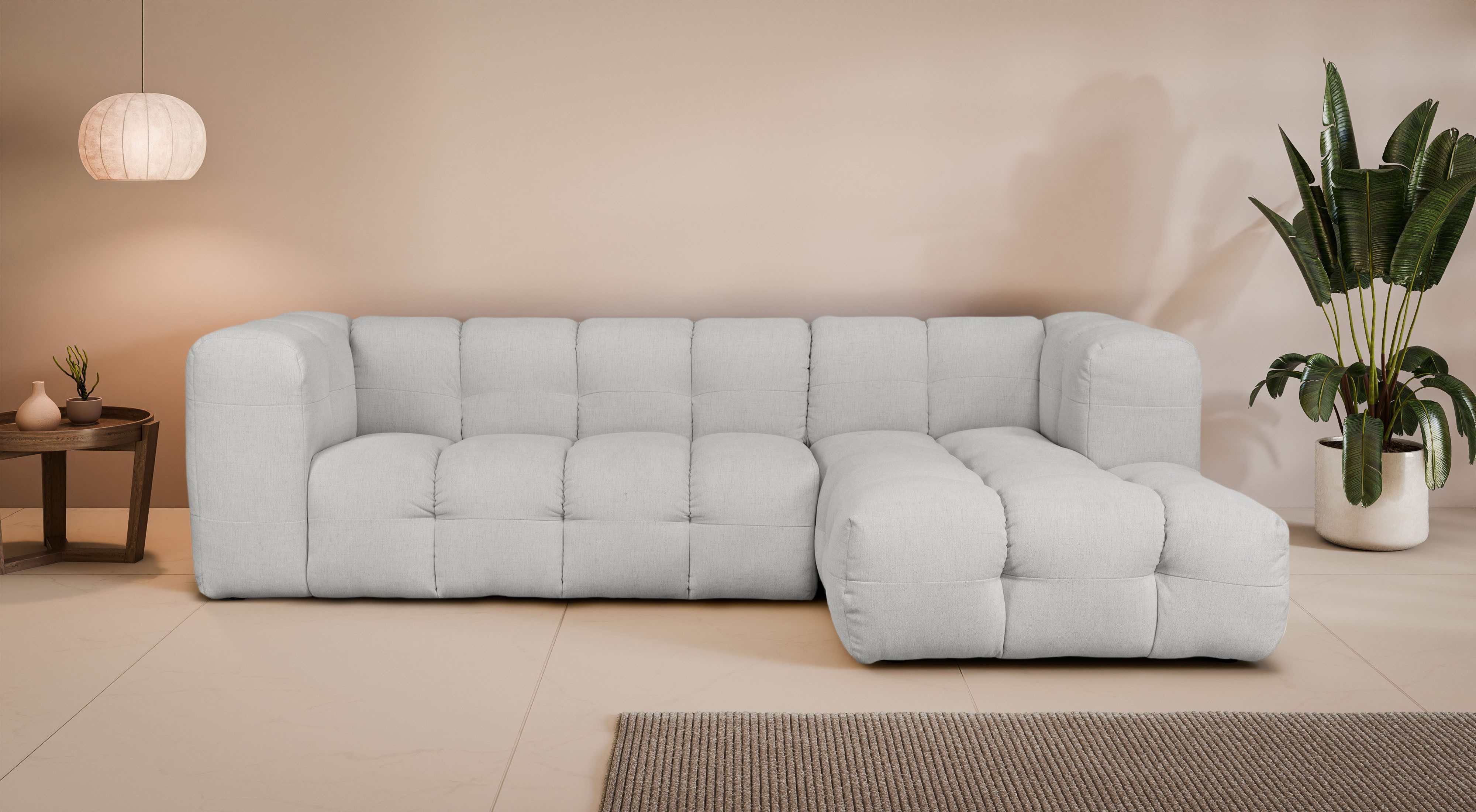 LeGer Home by Lena Gercke Ecksofa TALISHA L-Form Designersofa, moderne Steppung, B/T/H: 276/178/75 cm, aufwendig gepolstert, hoher Sitzkomfort