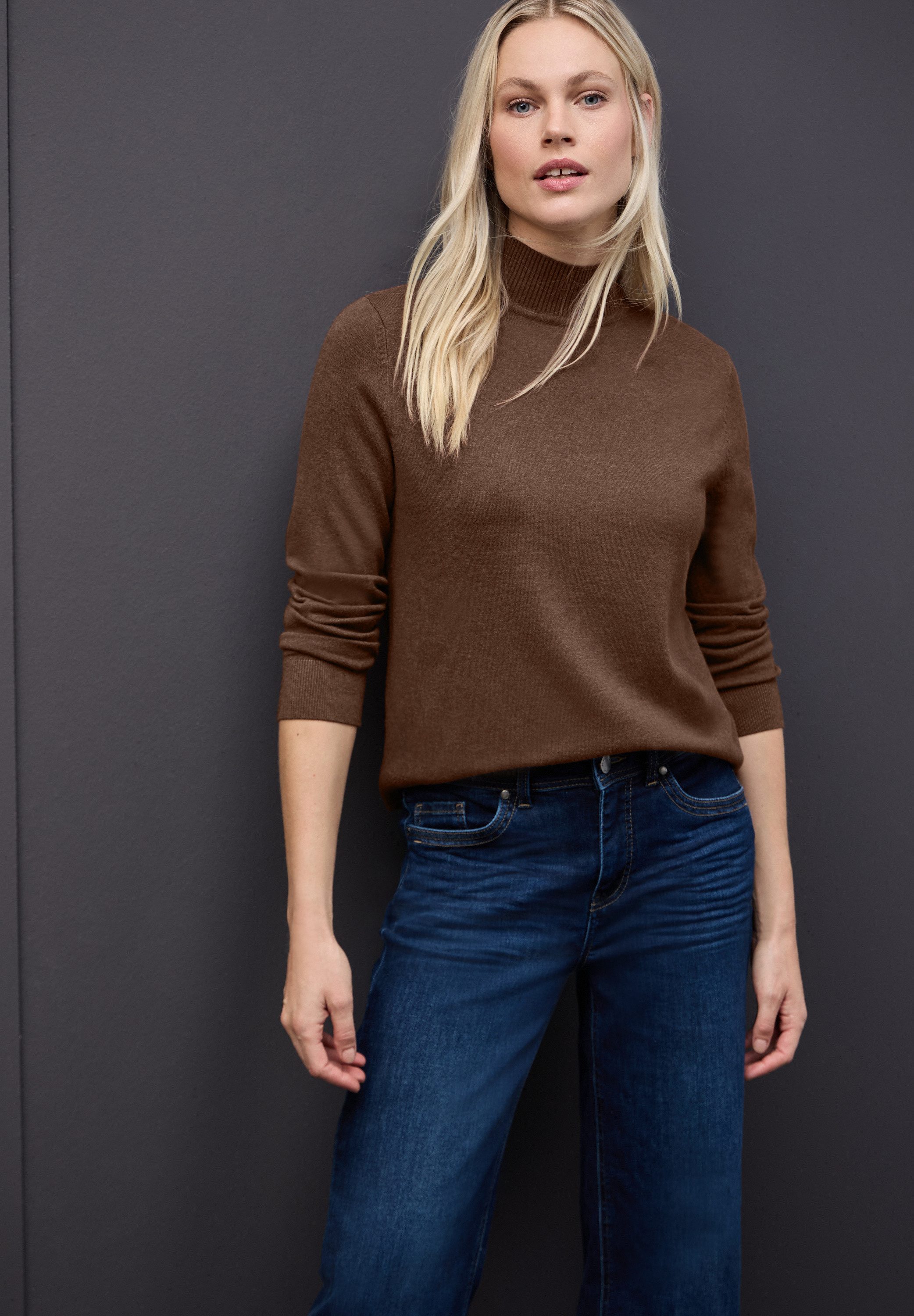 STREET ONE Rollkragenpullover Feinstrick