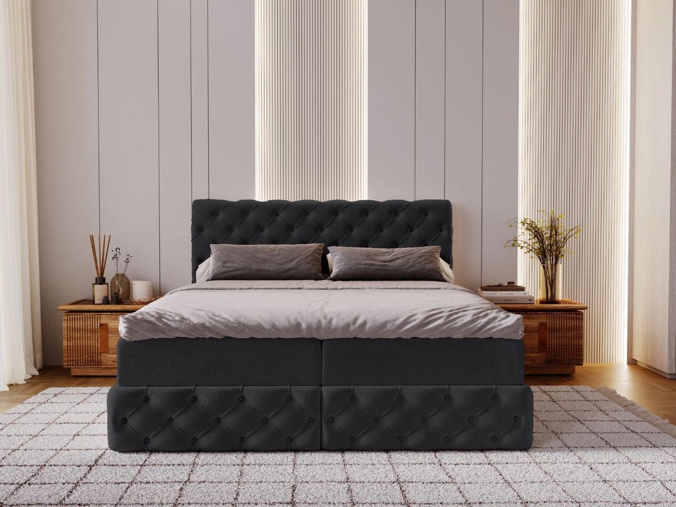 GrainGold Boxspringbett mit Bettkästen CANOLO, Modern günstig online kaufen