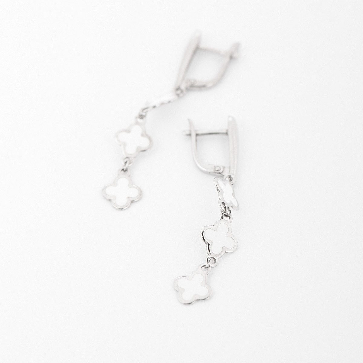 Secretforyou Creolen-Set Ohrringe Hänger Kreolen 925 Silber Emaille Echtschmuck, 925 Sterling Silber
