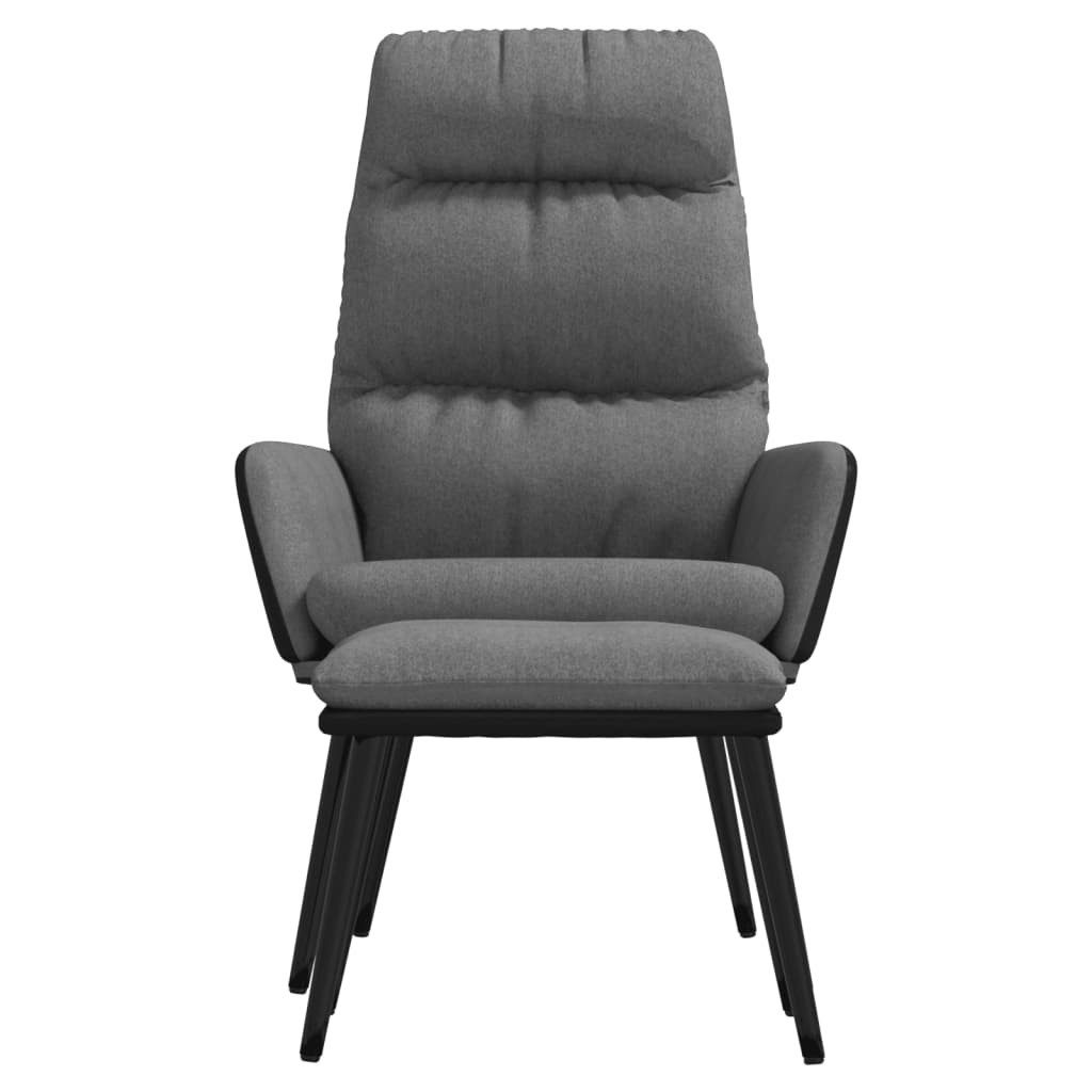 vidaXL Sessel Relaxsessel mit Hocker Hellgrau günstig online kaufen